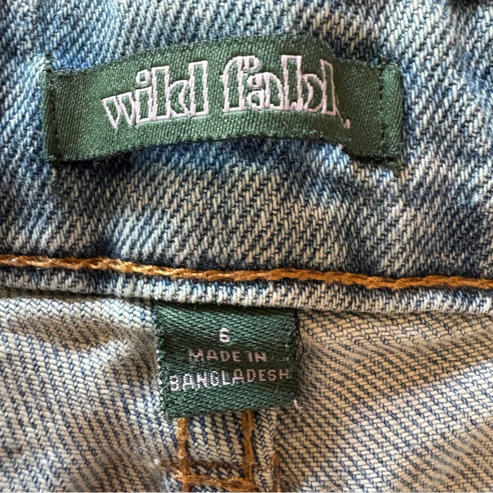 Distressed High Rise Straight Leg Denim Wild Fable size 6 - Picture 7 of 7